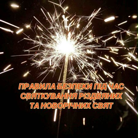ПРАВИЛА БЕЗПЕКИ ПІД ЧАС СВЯТКУВАННЯ РІЗДВЯНИХ ТА НОВОРІЧНИХ СВЯТ