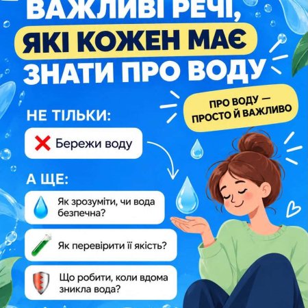 ВОДА — ЦЕ ЖИТТЯ, А ЇЇ БЕЗПЕКА ПОЧИНАЄТЬСЯ З НАС!